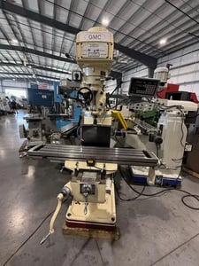 GMC #GMM-949VPKG, vertivcal mill, 9" x49" tbl., 3 HP, 31.5" X, 12" Y, 17" Z, 70-4300 RPM, R-8, 2 Axis digital
