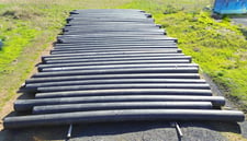 High-Density Polyethylene Pipes, 40' length, 12" x 10' long galvanized pipes, 200 pieces Total