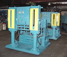 30 Ton, hydraulic press unit, 2 presses common base, 29-1/2" daylight, 22" stroke, 5-1/2" ram, AS IS