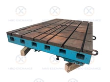 60" x 96" Rotary Index Table, t-slotted work s, 4-position 90&deg; shot pin indexing, air-lift rotation