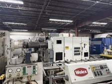 6" Welex #6.0 30D, extruder, 30:1 L/D, 500 HP Reliance AC Motor, Air-Cooled, Vented Barrel, 6 Barrel Zones, 9