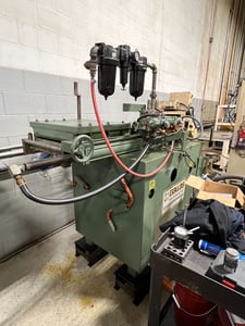 18" x .14" Dallas #D325, Air Feeder w/ Pull Thru Straightener, Manual Adjusting Cabinet