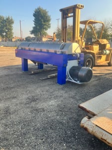 22.6" x 96" Alfa-Laval #DCNX5541B-31, sanitary decanter centrifuge, 100 HP main, 30 HP back drive, 1:127