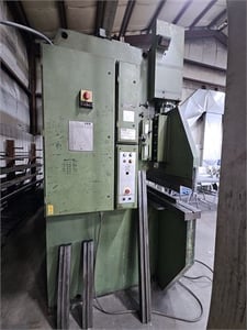 110 Ton, LVD #H-14, hydraulic press brake, 14' overall, 120" BG, 10' Back Gauge, foot pedal Control, 1980