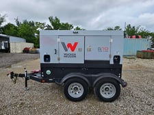 58 KW Wacker Neuson #G70, diesel generator set, 120/240/208/277/480 Volts, 175 hours, trailer mounted