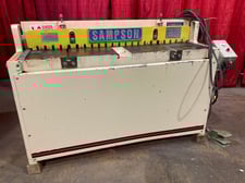 16 gauge x 4.3' Sampson #PS-416, pneumatic power squaring shear, 36" Back Gauge