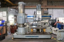 6' -1/2' " -19" Ooya #RE3-2000, radial drill, 10 HP, power elevation & clamping, #5MT, T-Slotted Base, coolant