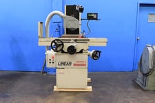 6" x 18" Okamoto #L-618B, hand feed surface grinder, 8" x 1/2" x 1-1/4" wheel, Sony LH-51 2-Axis digital read