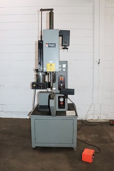 8 Ton, Haeger #824-1H, hardware insertion press, 24" throat, 8" stroke, bowl feeder, foot pedal, 2000