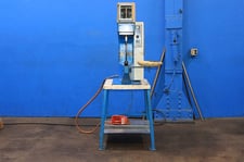 6 Ton, Pemserter #PS-4, pneumatic hardware insertion press, 18" throat, foot pedal, cabinet stand