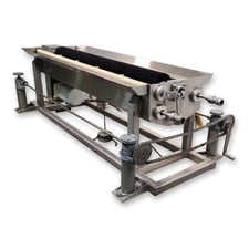 54" wide, Motorized Sanitary Conveyor Belt Washing System, 1/2 HP