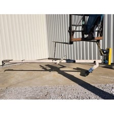 6" diameter x 18.5' long, mild steel tubular screw auger conveyor