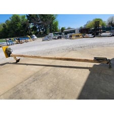 6" diameter x 18.5' long, mild steel tubular screw auger conveyor