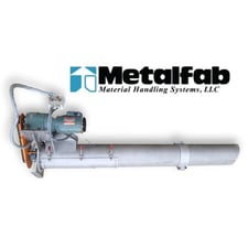 9" diameter x 6.9' long, Metalfab, Stainless Steel Screw Auger Feeder