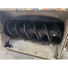 6" diameter x 18.5' long, mild steel tubular screw auger conveyor