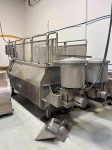 147 cu.ft. Stainless Steel Jacketed Dual Shaft Ribbon Mixer, 7500 lb. capacity, (2) 10" discharge openings
