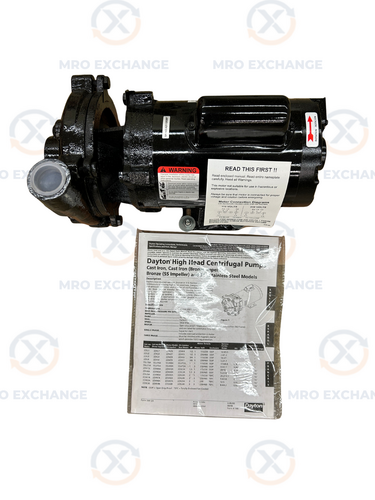 Dayton Centrifugal Pump 2ZXL7 1-1/4 in NPT Inlet, 1 in NPT Discharge 82 ft Max Head