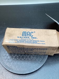 MAC Valves #6343D-000-PM-501DA, MAC 6343D-000-PM-501DA 4-WAY SOLENOID VALVE 24VDC, NEW