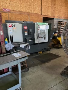 Haas #ST-20, CNC Lathe, 21" swing, 13" diameter x 22.6" L max, 2.5" bar, 20 HP, 4k RPM, 3.5" bore, 12 tool