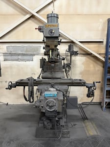 Supermax #YCM-16VS, knee mill, 36" X, 16" Y, 16" Z, 18" ram, 4200 RPM, 3 HP, AcuRite digital read out, 9"