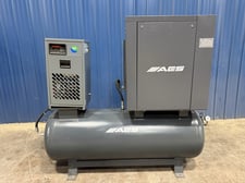 AES #DSC-7.5, Rotary Screw Air Compressor, w/ Dryer & Tank, R134a, 10 HP, 38 cfm, 160 psi, 0.5 HP, 2021