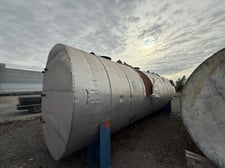 Horizontal Jacketed Tank, 12,000 Gal., Aluminum Clad, Insulated, 116" x 116" x 324", 10,000 LBS