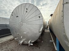 Jacketed Horizontal Storage & Process Tank, 12,000 Gal., 2 Compartments, 117" x 117" x 326", 9,000 LBS