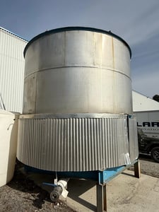 Vertical Storage Tank, 48,000L, Stainless Steel, Jacketed, 165" x 165" x 150", 18,000 LBS
