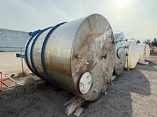 Perry Storage and Process Tank, 5,200 Gal., 316 Stainless Steel, Horizontal, 108" x 108" x 132", 6,000 LBS