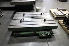 48" x 60" Giddings & Lewis Air Lift Rotary Index Table with 6 T-Slots
