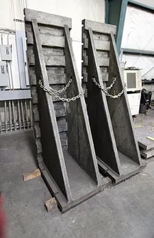 Set of Two Angle Plates, 24 width x 34 L x 84 H, 9 T-Slots Each