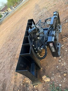 McLaren 84" 6-Way Skid Steer Dozer Blade, Power Tilt, Universal Quick Attach, Heavy-Duty Cutting Edge, 2025