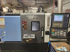 Daewoo Doosan #Lynx-2100LB, CNC Lathe, 8" Chuck, 2.6" Bar Capacity, 20 HP, 4,500 RPM, Programmable Tailstock