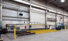 16' x 40' Automated track welding system, Gullco / Lincoln #GK-200-RHB0A, pendant Control w/vari-speed