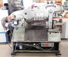 5" x 5" x 1/2" Piranha #P70, hydraulic ironworker, 70 ton, 15 HP, 220/440 V., punch attachment