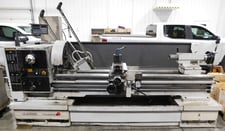 21"/34" x 80" Clausing Colchester #21, toolroom lathe, 15.5" 4-jaw chuck, 12" 3-jaw chuck, 3-1/2" bore