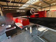 33 Ton, Amada #EMK-3610NT, servo driven CNC turret punch, 100" x60" sheet, 58 station, 4 automatic index, NT