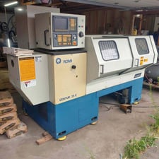 Bridgeport Romi #Centur-35E, CNC Lathe, 8" chuck, 1.7" bar, 40" machining length, 10 HP, 3500 RPM, Fanuc CNC