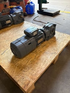1 HP 1455 RPM Sew-Eurodrive #KA47B-DRN90S4/BE2/TF/AS7W, gear motor, 24:1, 3PH