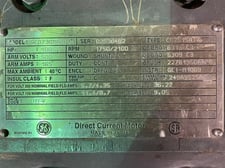 100 HP 1800 RPM General Electric, Frame 2515ATZ, DPFVBB, 500 VA, 300/150 VF