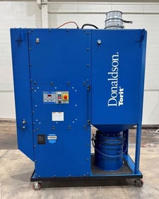 1600 cfm Donalson Torit #DFO2-2, 380 sq.ft., 60 psi, 3 HP, 2 cartridges, Minihelic gauge, airflow damper