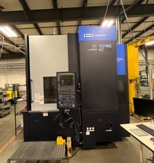 37" Hwacheon #VT-950+MG/MC, vertical turret lathe, 24" chuck, 43" swing, 33" btwn centers, 12 station turret
