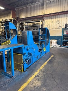 10000 lb. Coil-Matic #CC-1860-P-5, cradle-straightener, 18" W x .187" stock, 60" outside dimension