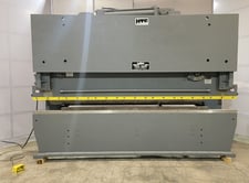 200 Ton, HTC #200-14H, hydraulic press brake, 14' overall, 144" between housing, 9" throat, manual Back Gauge
