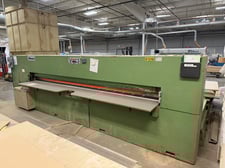 Monguzzi #4000, Veneer Guillotine, 157" cut L, 3.1" daylight, 50" Capacity, 1992
