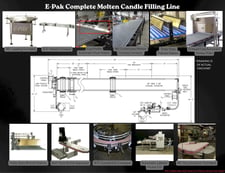 E-Pak, complete molten candle filling line