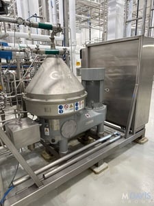 GEA Westfalia #SSE-75-06-177, Disc Stack Centrifuge, Stainless Steel, 3565 RPM bowl, 40 HP, 5.3 HP Netzsch