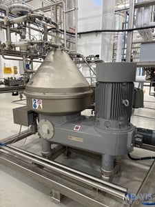 GEA Westfalia #SSE-75-06-177, Disc Stack Centrifuge, Stainless Steel, 3565 RPM bowl, 40 HP, 5 HP Netzsch NEMO