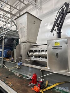 Vincent #TSP-12, Dewatering Screw Press, 64" long twin tapered screws, 20" x 24" feed hopper, 100 HP, 575 Volt