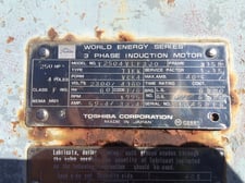 250 HP 1800 RPM Toshiba, Frame 315M, ODP, BB, used, 2300/4160 Volts